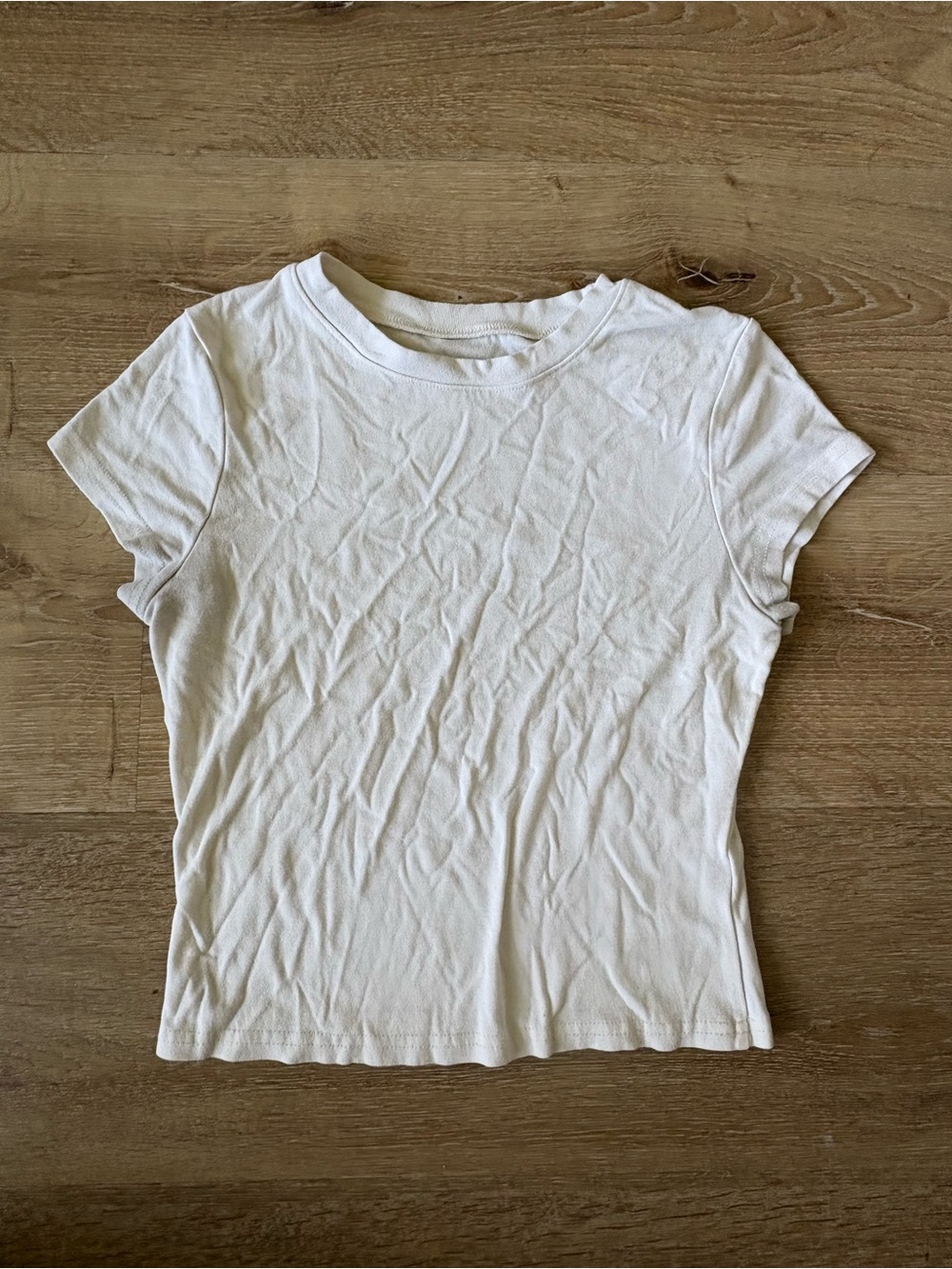 Classic Cream Crewneck Short Sleeve Baby Tee